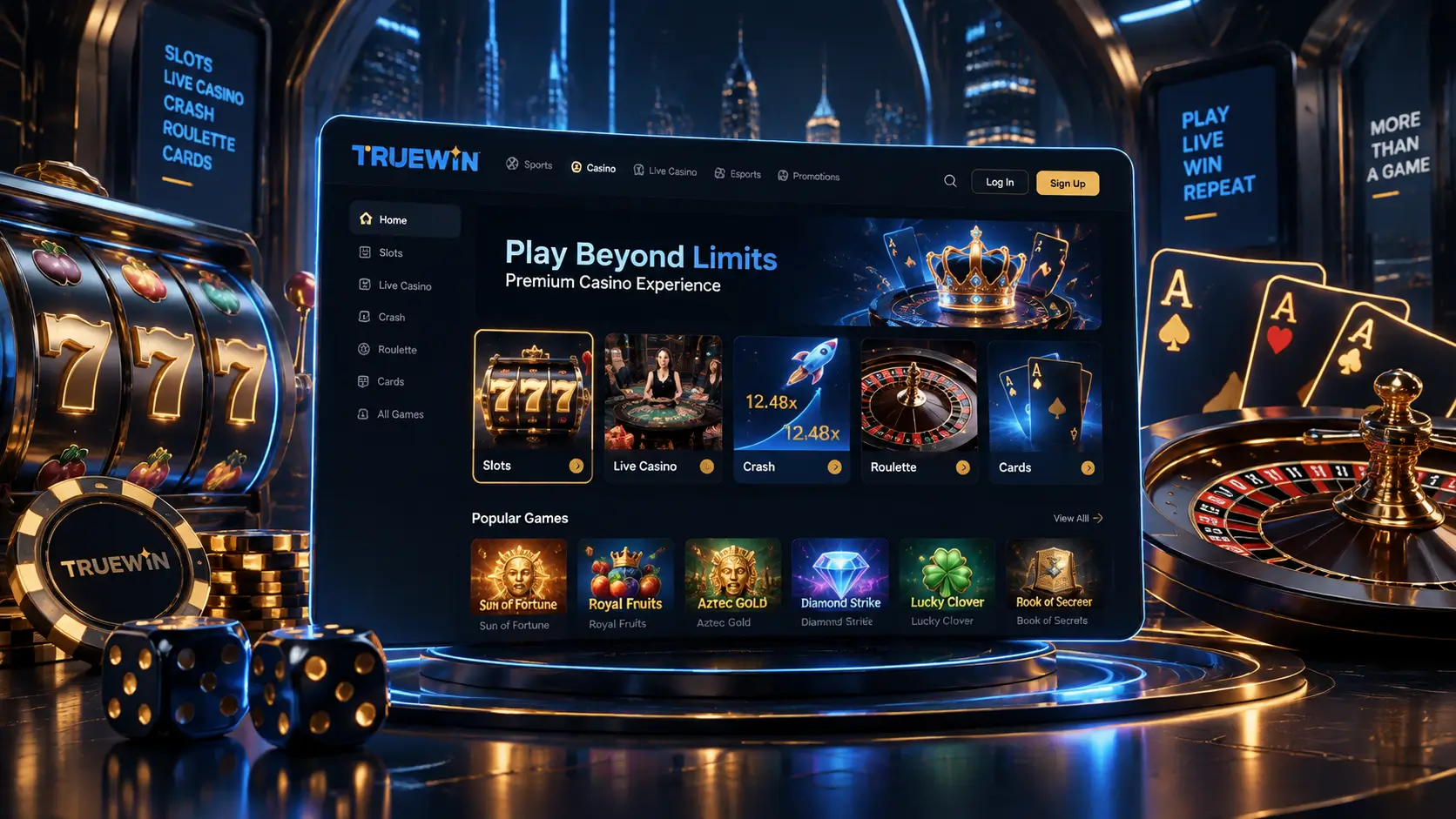 TrueWin casino games hub