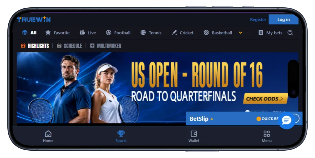 TrueWin mobile sports betting
