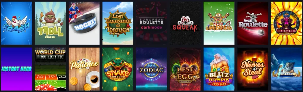 TrueWin instant casino games